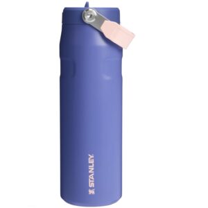 STANLEY - Botella de agua IceFlow Flip Straw 2.0 acero inoxidable aislado, sin bisfenol A, 24 onzas Azul Lupine.