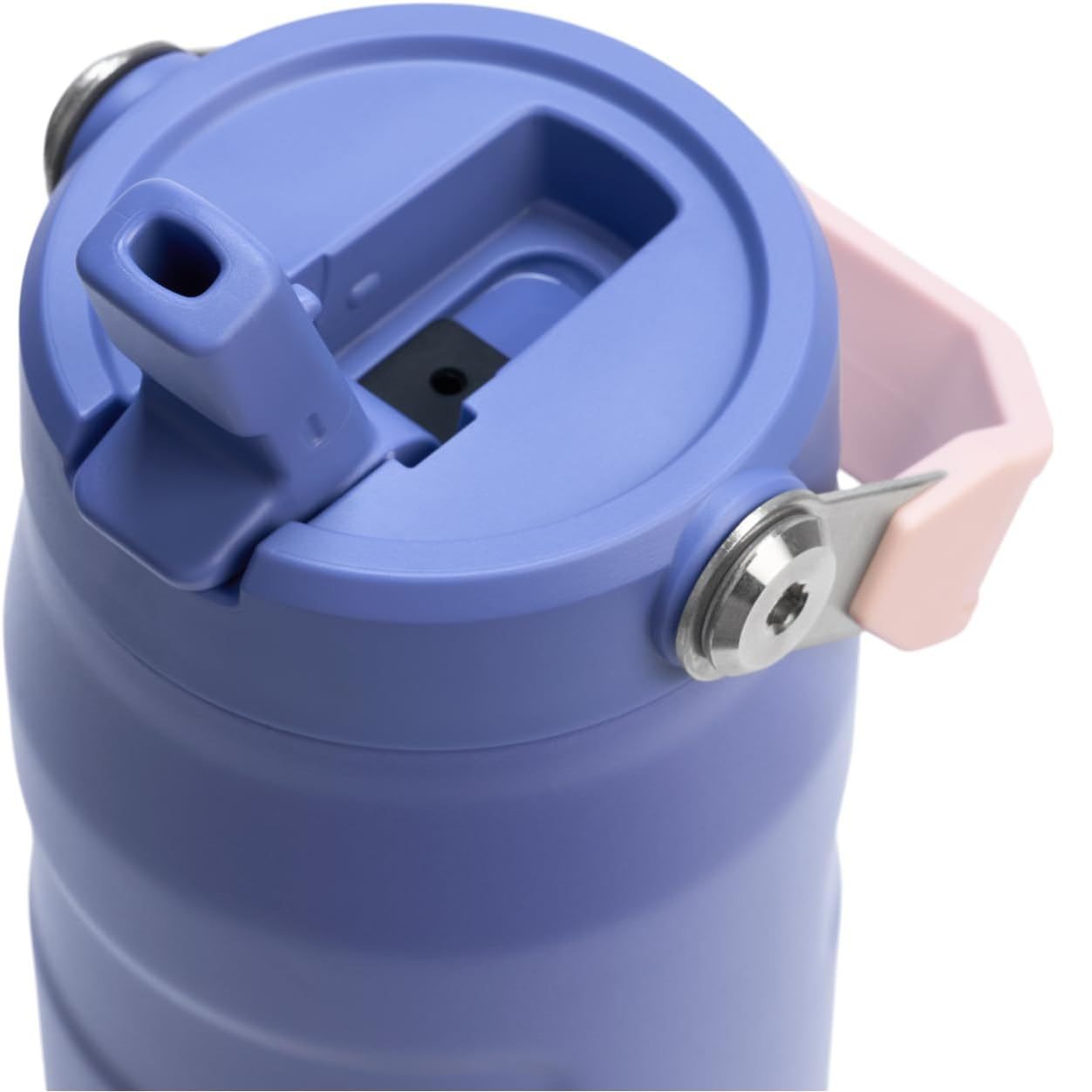 STANLEY - Botella de agua IceFlow Flip Straw 2.0 acero inoxidable aislado, sin bisfenol A, 24 onzas Azul Lupine. - Image 3